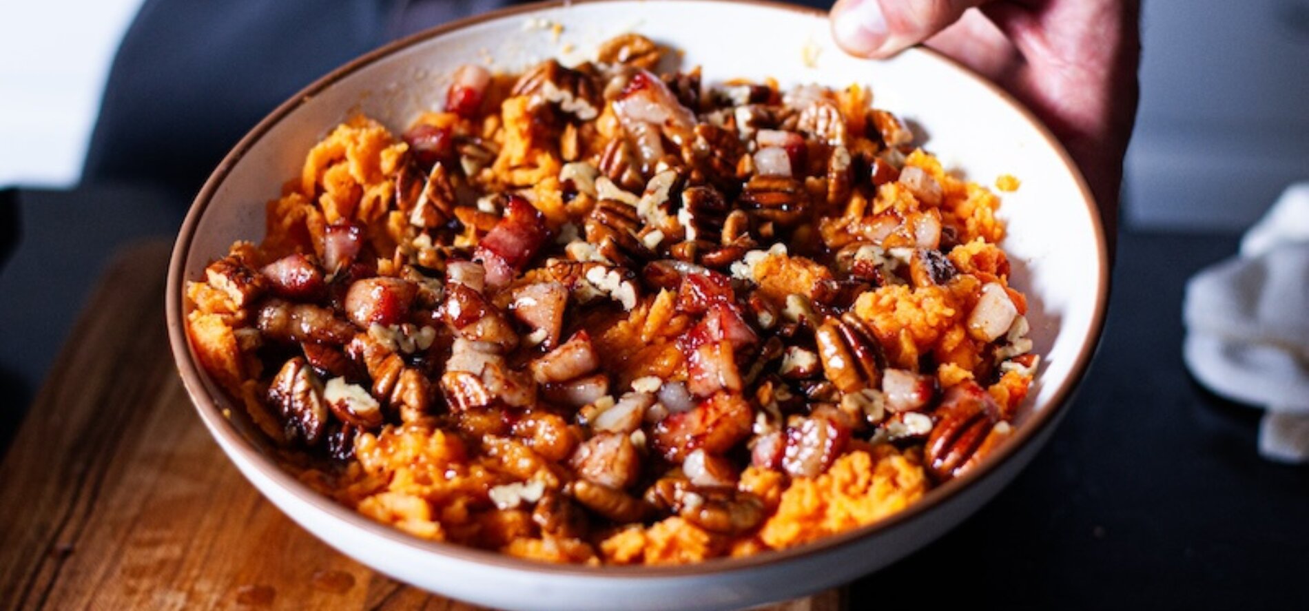 Maple Bacon Sweet Potato Mash