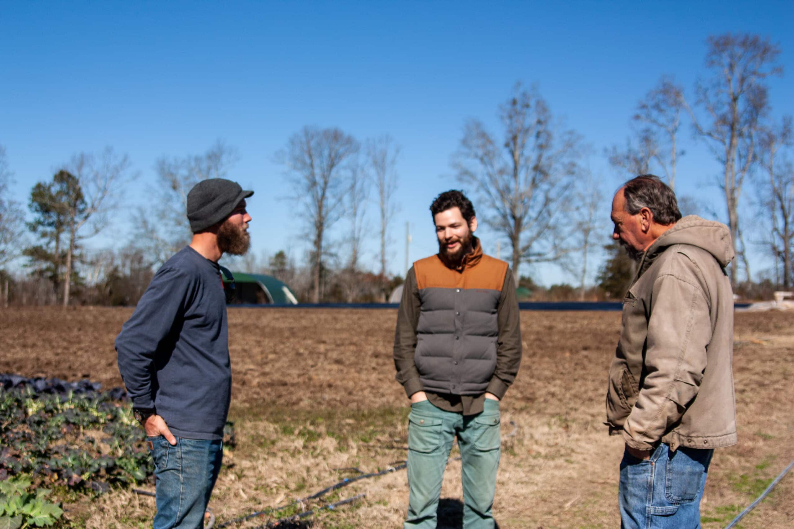 Farmer Josh Johns (Left) and Farmer Garry Shaw (Right) Meeting with Zac