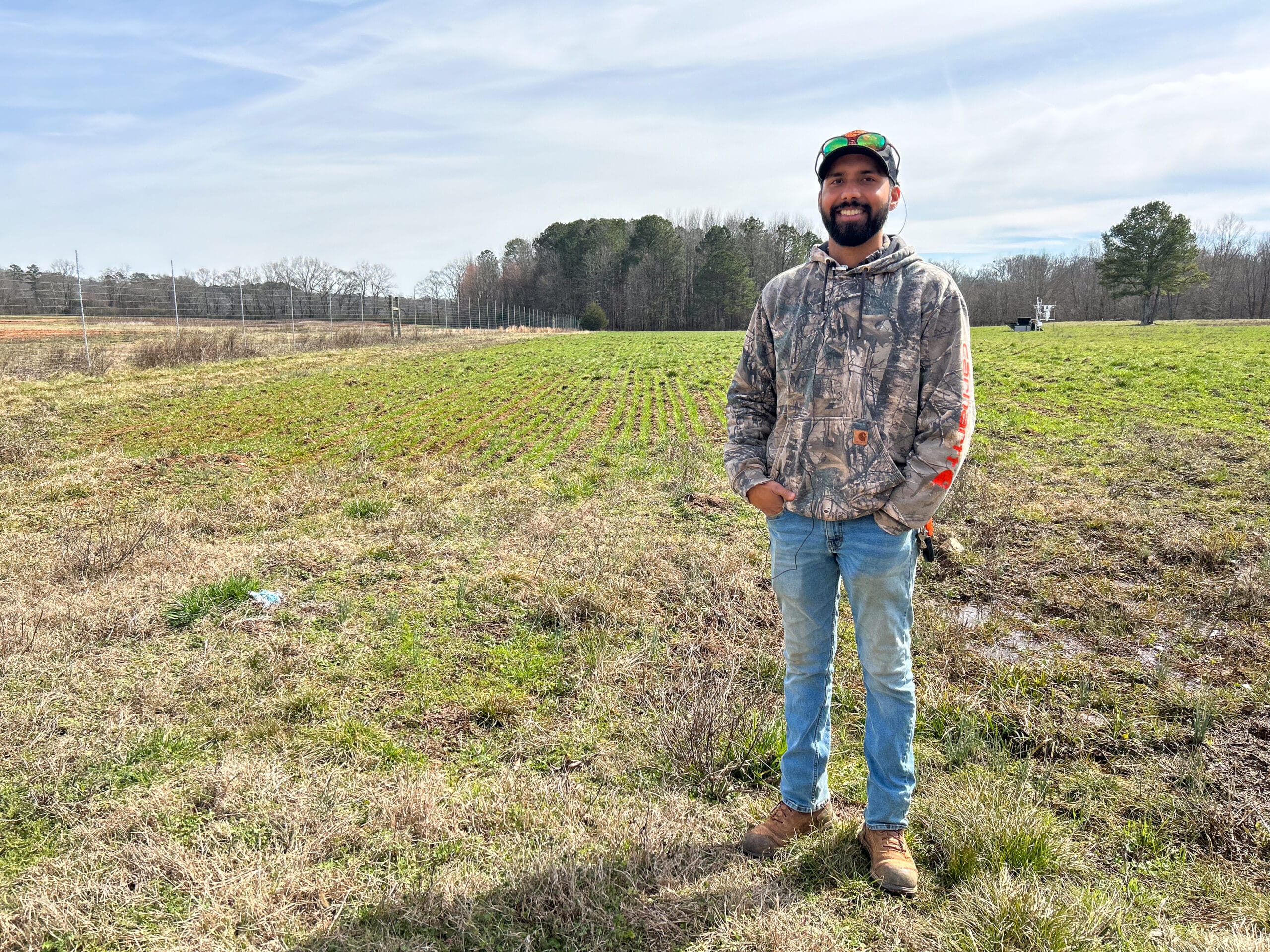 Farmer Rahul Anand at Snapfinger Farm